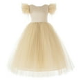 thumbnail image 1 of Ekidsbridal Girl Pageant Flower Girl Dress - Vintage Corset with Ostrich Feather OS1-A (Size: 2-10), 1 of 3
