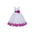 thumbnail image 1 of Ekidsbridal Girl Pageant Flower Girl Dress - White Tulle Dress with Rose Petals 302S-A (Size: S-16), 1 of 2