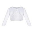 thumbnail image 1 of Ekidsbridal Girl Pageant Jacket Bolero - Long Sleeves Satin Bolero Satin Jacket Flower Dress Shrug Cover Up (Size: 2-12), 1 of 3