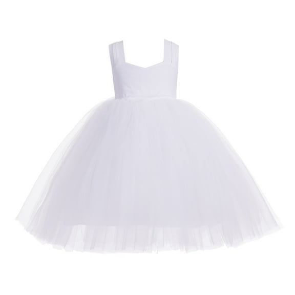 Ekidsbridal Girl Princess Flower Girl Dress - Cap Sleeves Sequin Tutu Tulle 201-A (Size: M-10)