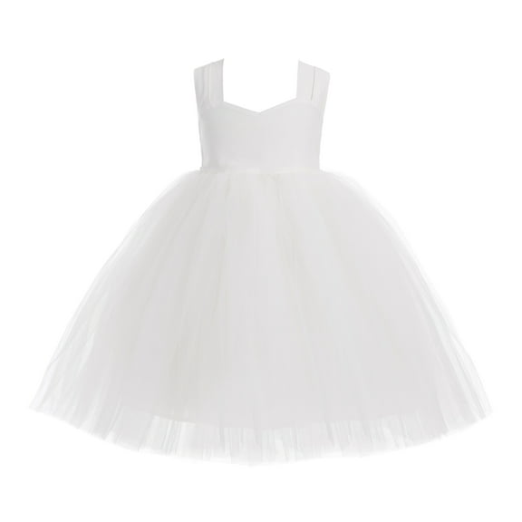 Ekidsbridal Girl Princess Flower Girl Dress - Cap Sleeves Sequin Tutu Tulle 201-A (Size: M-10)