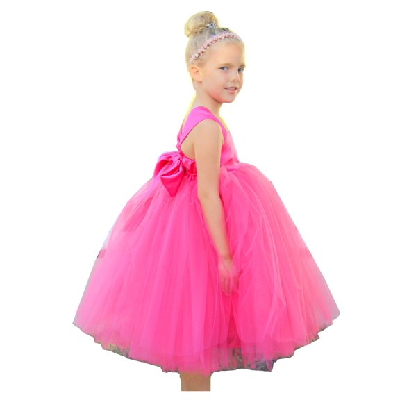 Ekidsbridal Girl Princess Flower Girl Dress - Cap Sleeves Sequin Tutu Tulle 201-A (Size: M-10)