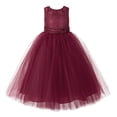 thumbnail image 1 of Ekidsbridal Girl Princess Flower Girl Dress - Criss-Cross Lace Tulle Tutu 188-A (Size: 2-12), 1 of 3