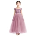 thumbnail image 1 of Ekidsbridal Girl Princess Flower Girl Dress - Off Shoulder Sequins with Tulle 322-A (Size: 4-12), 1 of 3