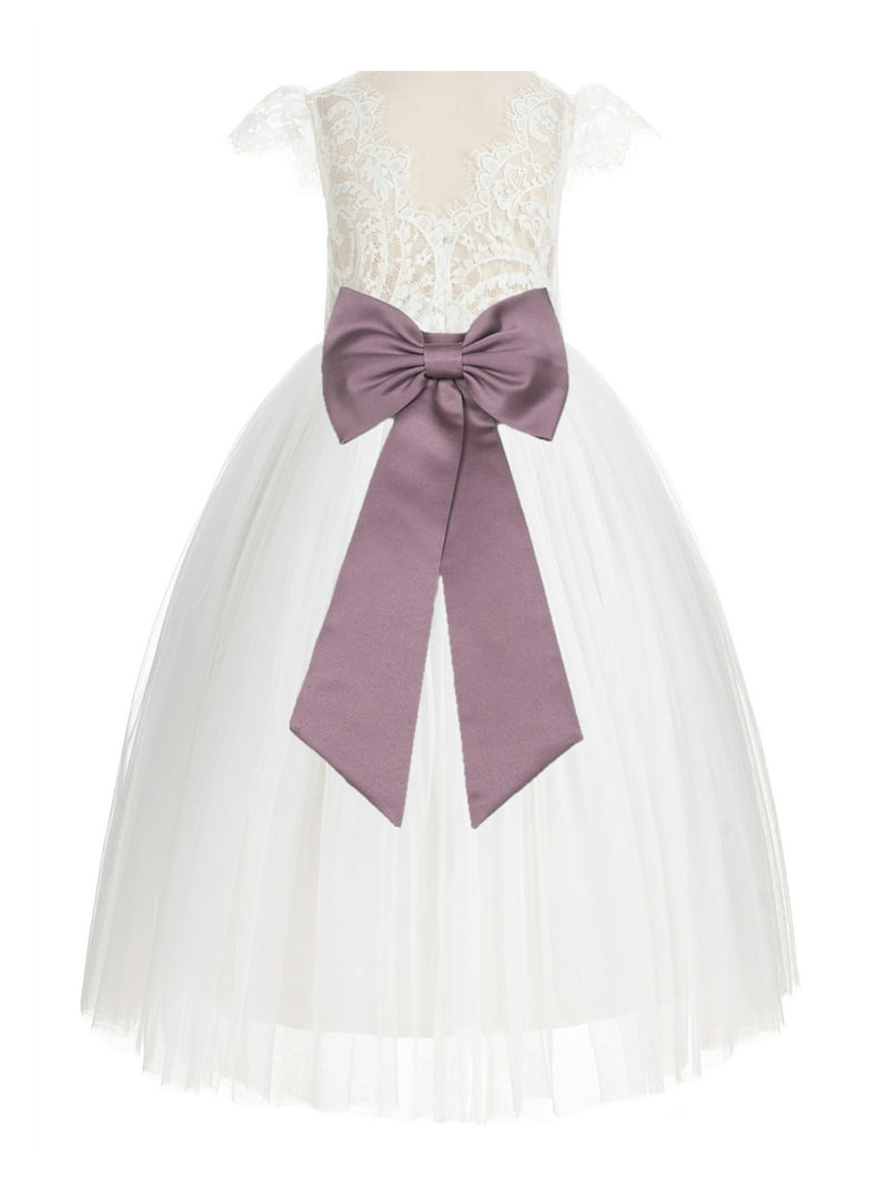 Ekidsbridal Girl Wedding Flower Girl Dress - Ivory Cap  display picture 1