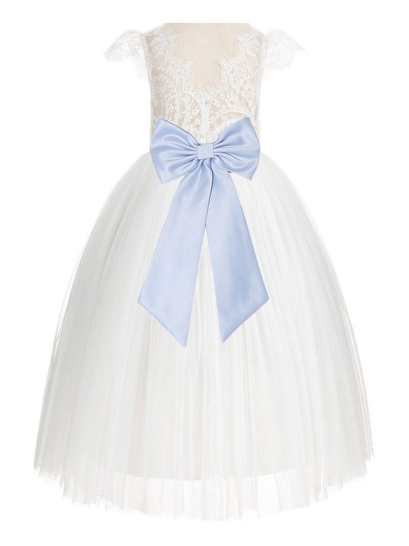 ivory veil with champagne dress Ivory Lace Champagne Tulle Wedding Dress Off Shoulder – Lisposa main image 1
