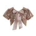 thumbnail image 1 of Ekidsbridal Girl Wedding Jacket Bolero - Short Sleeve Sequins Jacket Bolero Flower Dress Shrug Cover Up (Size: 2-12), 1 of 5