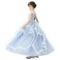 thumbnail image 1 of Ekidsbridal Girl Pageant Flower Girl Dress - Satin Heart Cutout with Ruffled Tulle 329-A (Size: 4-12), 1 of 6