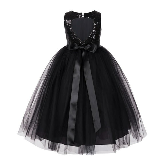Ekidsbridal Heart Cutout Sequin Flower Girl Dress for Toddlers Junior Pageant Father Daughter Dance Recital Gowns 172seq 12