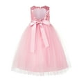 thumbnail image 1 of Ekidsbridal Heart Cutout Sequin Flower Girl Dress for Toddlers Junior Pageant Father Daughter Dance Recital Gowns 172seq 2, 1 of 3