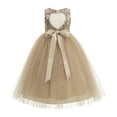thumbnail image 1 of Ekidsbridal Heart Cutout Sequin Flower Girl Dress for Toddlers Junior Pageant Father Daughter Dance Recital Gowns 172seq 6, 1 of 3