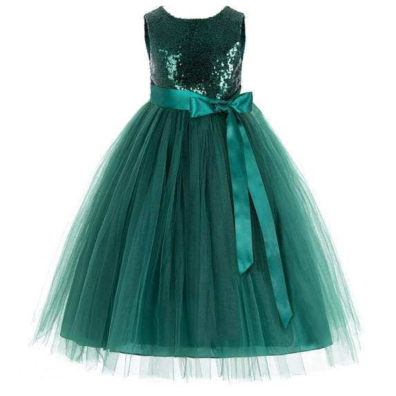 Ekidsbridal Heart Cutout Sequin Flower Girl Dress for Toddlers Junior Pageant Father Daughter Dance Recital Gowns 172seq 8