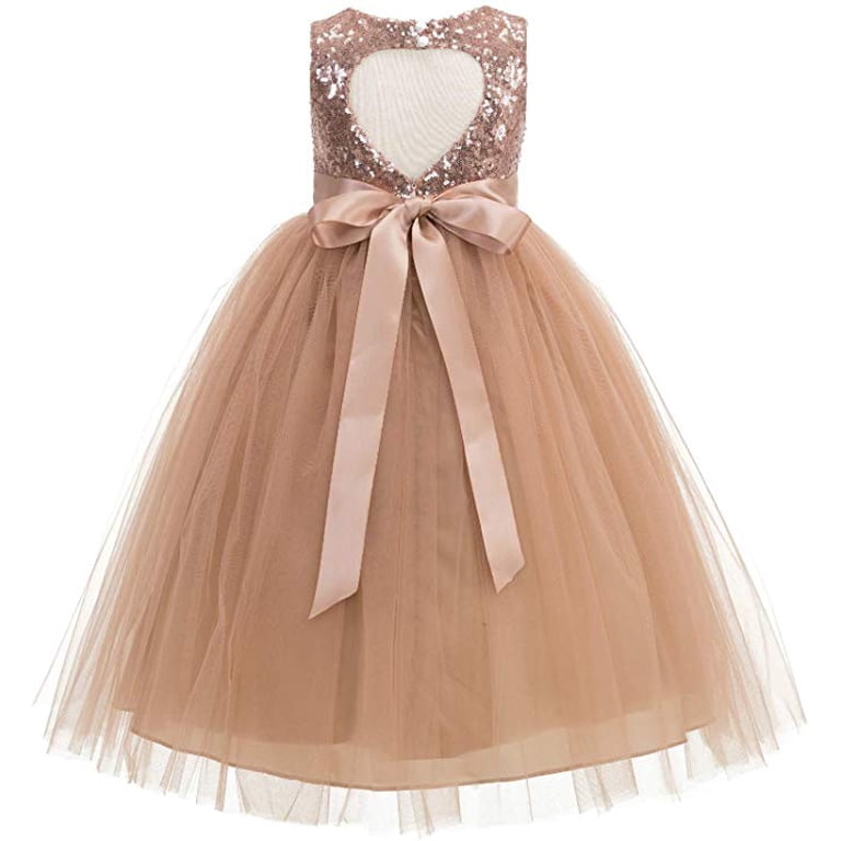 rose gold sequin dress amazon Sequins Heart Cutout Tulle Flower Girl Junior Beauty Pageant Holiday Special Occasions 172seq(1) / 3 Off Shoulder Long Sleeve