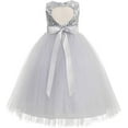 thumbnail image 1 of Ekidsbridal Heart Cutout Sequin Flower Girl Dresses Formal Ceremonial Gown for Wedding 172seq 4, 1 of 4