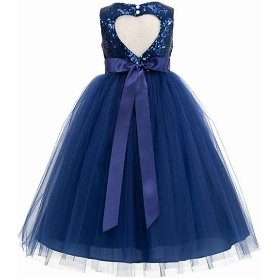 Ekidsbridal Heart Cutout Sequin Flower Girl Dresses Formal Ceremonial Gown for Wedding 172seq 5