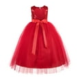 thumbnail image 1 of Ekidsbridal Heart Cutout Sequin Flower Girl Dresses Formal Ceremonial Gown for Wedding 172seq 5, 1 of 3