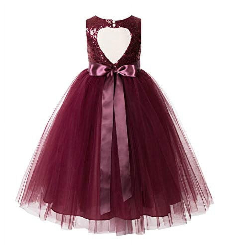 Heart cut out top flower girl dress