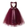 thumbnail image 1 of Ekidsbridal Heart Cutout Sequin Flower Girl Dresses for Toddlers Pretty Princess Pageant Gown 172seq 6, 1 of 3