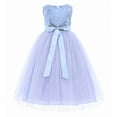 thumbnail image 1 of Ekidsbridal Heart Cutout Sequin Flower Girl Dresses for Toddlers Pretty Princess Pageant Gown 172seq 4, 1 of 3