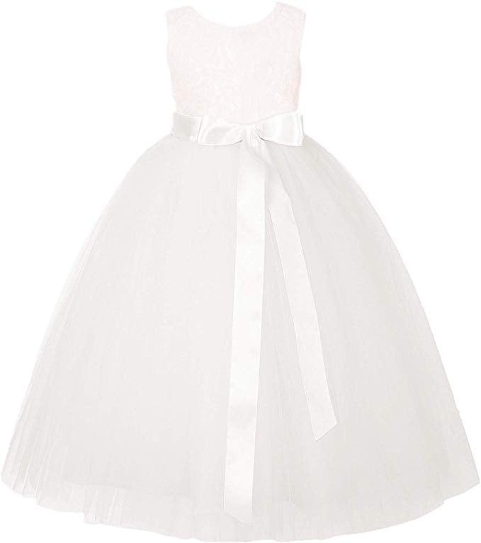 Middle School Children's Flower Princess Dress Sequin Embroidered