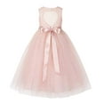 thumbnail image 1 of Ekidsbridal Heart Cutout Sequin Flower Girl Dresses for Toddlers Pretty Princess Pageant Gown 172seq 5, 1 of 7