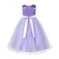 thumbnail image 1 of Ekidsbridal Heart Cutout Sequin Flower Girl Dresses for Toddlers Pretty Princess Pageant Gown 172seq 8, 1 of 4