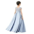 thumbnail image 1 of Ekidsbridal Illusion Lace Cap Sleeves Flower Girl Dress Wedding Reception Junior Bridesmaid Communion Baptism L246 2, 1 of 6