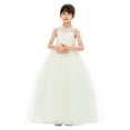 thumbnail image 1 of Ekidsbridal Illusion Lace Flower Girl Dresses for Father Daughter Dance Ballroom Recital Birthday Party Gown 331 10, 1 of 6