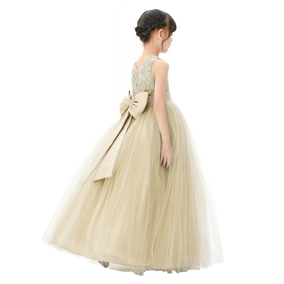 Ekidsbridal Illusion Lace Flower Girl Dresses for Father Daughter Dance Ballroom Recital Birthday Party Gown 331 10