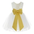 thumbnail image 1 of Ekidsbridal Ivory Backless Lace V-Back Father Daughter Dance Recital Dresses for Flower Girls 206T 10, 1 of 3
