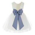 thumbnail image 1 of Ekidsbridal Ivory Backless Lace V-Back Father Daughter Dance Recital Dresses for Flower Girls 206T 10, 1 of 2