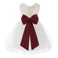 thumbnail image 1 of Ekidsbridal Ivory Backless Lace V-Back Father Daughter Dance Recital Dresses for Flower Girls 206T 2, 1 of 3