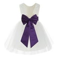 thumbnail image 1 of Ekidsbridal Ivory Backless Lace V-Back Father Daughter Dance Recital Dresses for Flower Girls 206T 2, 1 of 3