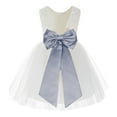thumbnail image 1 of Ekidsbridal Ivory Backless Lace V-Back Flower Girl Dresses Fancy Formal Princess Pageant Gown 206T 8, 1 of 3