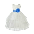 thumbnail image 1 of Ekidsbridal Ivory Cornflower Shimmering Organza Flower Girl Dresses for Toddlers Junior Bridesmaid Beauty Pageant Christening Gown 4613S 6, 1 of 3