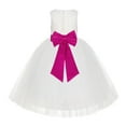 thumbnail image 1 of Ekidsbridal Ivory Floral Lace Flower Girl Dress Junior Bridesmaid Beauty Pageant Pretty Princess Gown LG7noFT M 8, 1 of 3