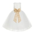 thumbnail image 1 of Ekidsbridal Ivory Floral Lace Flower Girl Dress Formal Photoshoot Graduation Ceremonial Gown for Toddlers LG7noFT M, 1 of 3