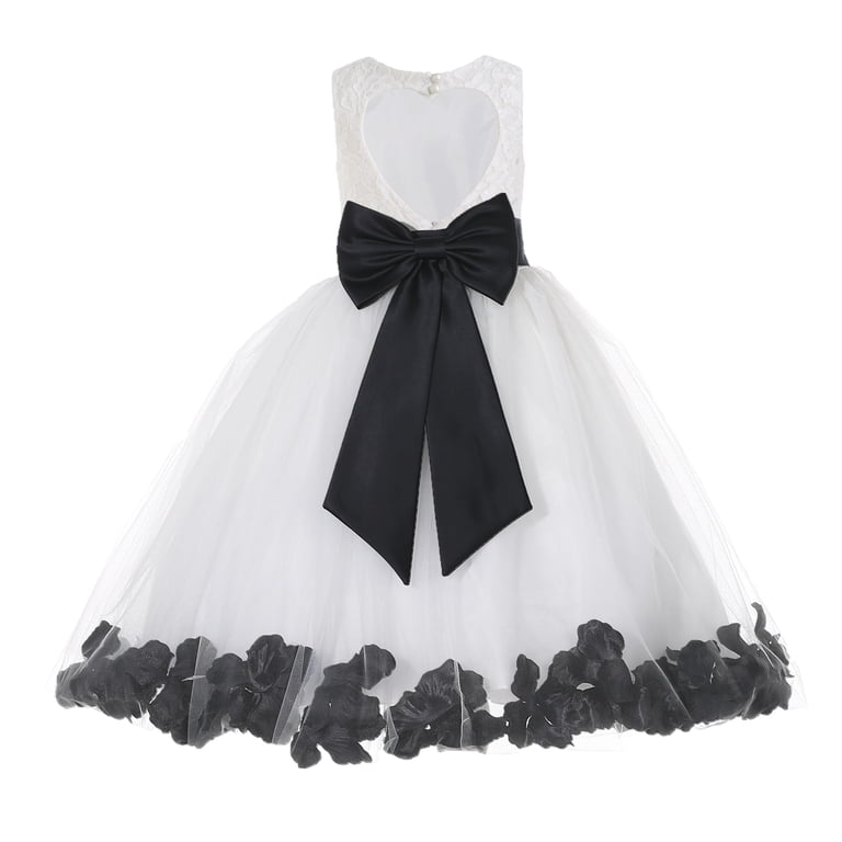 Ekidsbridal Ivory Floral Lace Heart Cutout Flower Girl Dress with Petals Wedding Pageant Christening Gown for Toddlers 185T 7 - Walmart.com Ekidsbridal Ivory Floral Lace Heart Cutout Flower Girl Dress with Petals Wedding Pageant Christening Gown for Toddlers 185T 7 - Walmart.com