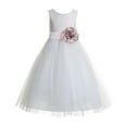 thumbnail image 1 of Ekidsbridal Ivory Floral Lace Heart Cutout Flower Girl Dresses Formal Pageant Gowns for Toddlers Ballroom Dance 172T 14, 1 of 2