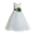 thumbnail image 1 of Ekidsbridal Ivory Floral Lace Heart Cutout Flower Girl Dresses Formal Pageant Gowns for Toddlers Ballroom Dance 172T 2, 1 of 2