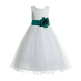 thumbnail image 1 of Ekidsbridal Ivory Floral Lace Heart Cutout Flower Girl Dresses Formal Pageant Gowns for Toddlers Ballroom Dance 172T 12, 1 of 2
