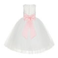 thumbnail image 1 of Ekidsbridal Ivory Floral Lace Junior Flower Girl Dress Christening Baptism Gown for Church Toddlers Formal Evening LG7noFT 6, 1 of 3