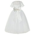 thumbnail image 1 of Ekidsbridal Ivory Floral Lace Vintage Flower Girl Dresses for Wedding Pageant Father Daughter Dance Recital Gown LG2T 12, 1 of 3