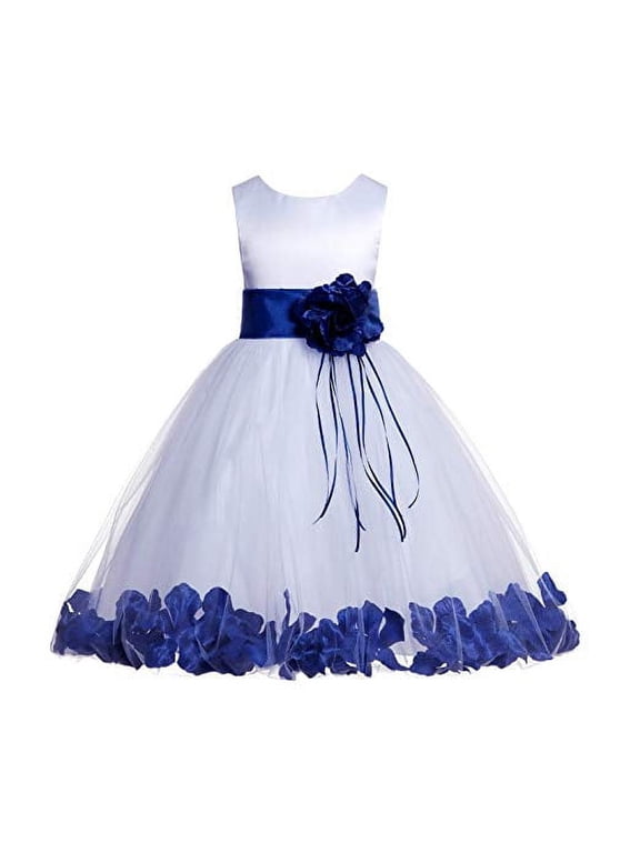 Ivory Floral Rose Petals Tulle Flower Girl Dress Christening Father Daughter Dance Recital Ballroom Gown for Wedding 007 10