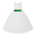 thumbnail image 1 of Ekidsbridal Ivory Lace Back Flower Girl Dress Junior Bridesmaid Princess for Toddlers 212noFT 2, 1 of 2