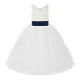thumbnail image 1 of Ekidsbridal Ivory Lace Back Flower Girl Dress Junior Bridesmaid Princess for Toddlers 212noFT 4, 1 of 3
