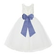 thumbnail image 1 of Ekidsbridal Ivory Lace Back Flower Girl Dress Junior Bridesmaid Princess for Toddlers 212noFT 4, 1 of 2