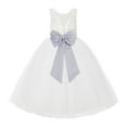 thumbnail image 1 of Ekidsbridal Ivory Lace Back Tutu Tulle Flower Girl Dresses Formal Photoshoot Gown 212noFT 8, 1 of 3