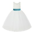 thumbnail image 1 of Ekidsbridal Ivory Lace Back Tutu Tulle Flower Girl Dresses Formal Photoshoot Gown 212noFT 10, 1 of 3