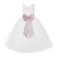 thumbnail image 1 of Ekidsbridal Ivory Lace Back Tutu Tulle Flower Girl Dresses Formal Photoshoot Gown 212noFT 2, 1 of 3